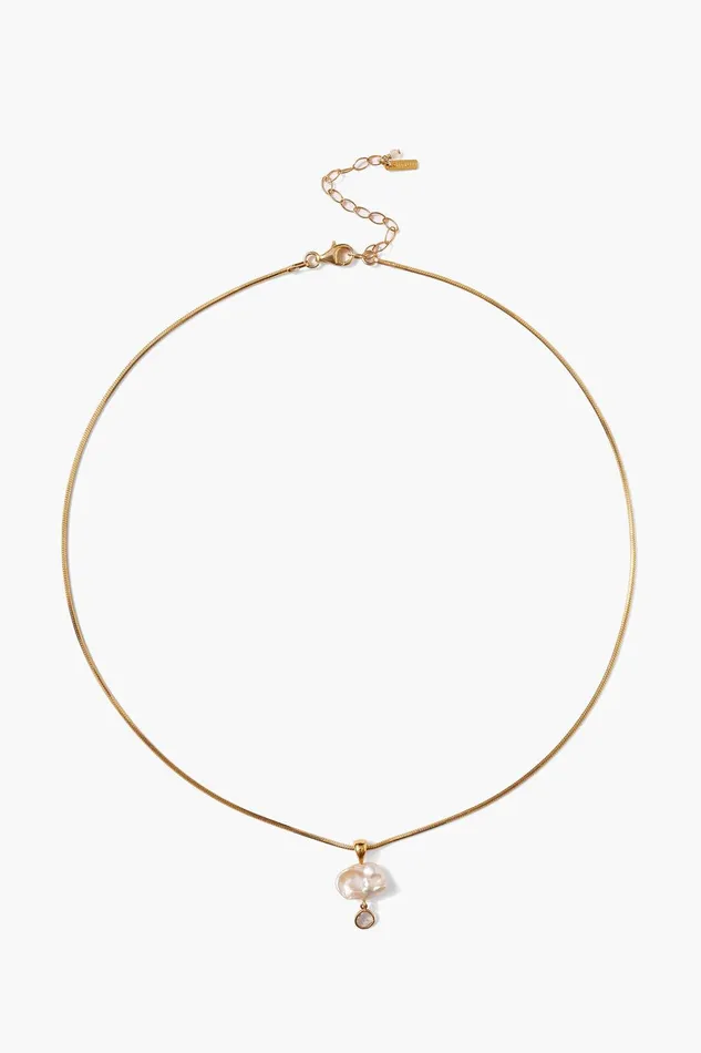 Hilo Pearl And Diamond Necklace Gold Women Chan Luu Necklaces