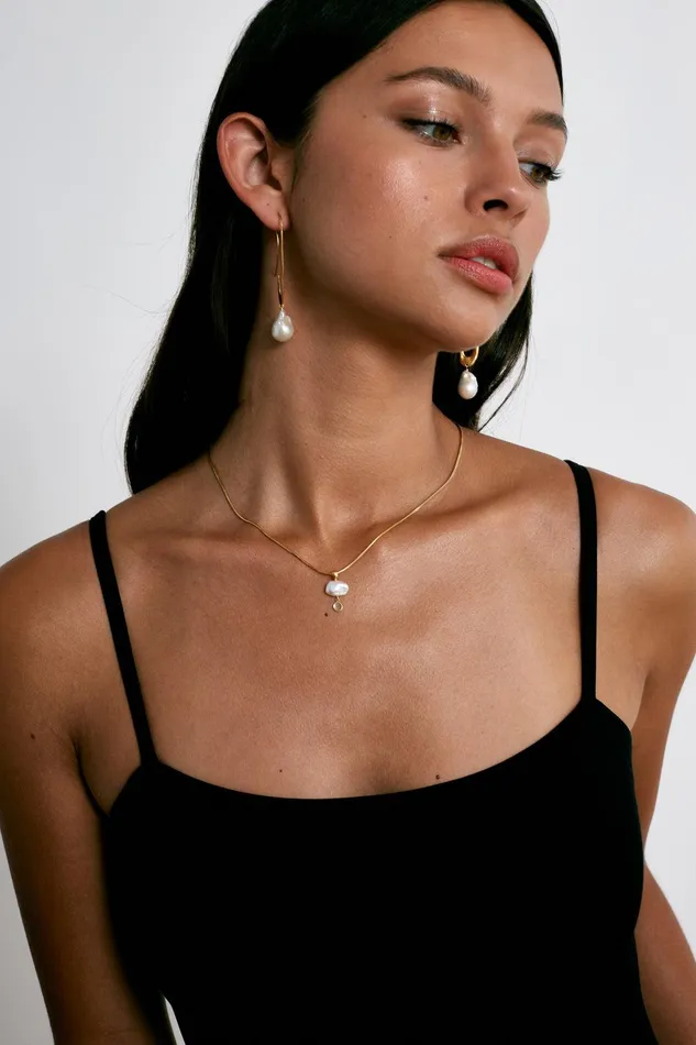 Hilo Pearl And Diamond Necklace Gold Women Chan Luu Necklaces