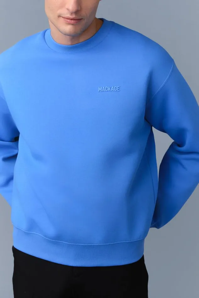 Hoodies and Tops Men Mackage JULIAN DoubleFace Jersey Sweatshirt Sapphire Hoodies and Tops Men Mackage JULIAN DoubleFace Jersey Sweatshirt Sapphire
