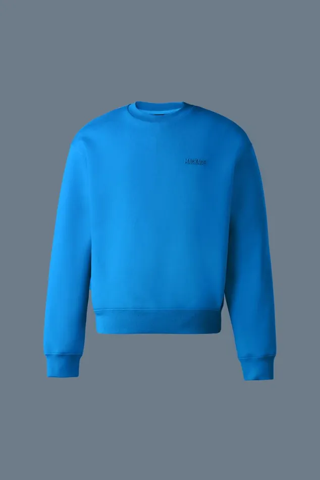 Hoodies and Tops Men Mackage JULIAN DoubleFace Jersey Sweatshirt Sapphire Hoodies and Tops Men Mackage JULIAN DoubleFace Jersey Sweatshirt Sapphire