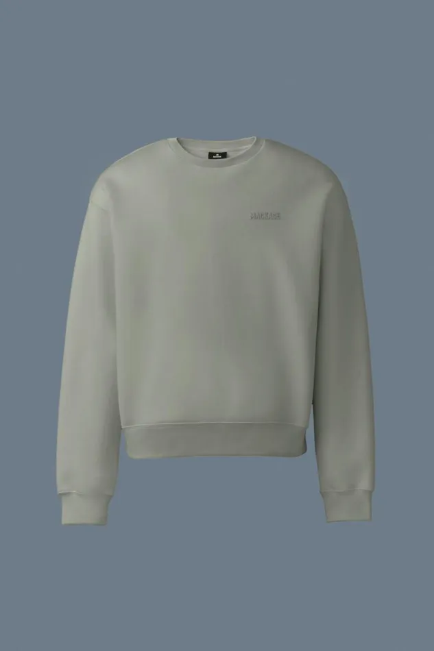 Hoodies and Tops Men Mackage JULIAN DoubleFace Jersey Sweatshirt White Hoodies and Tops Men Mackage JULIAN DoubleFace Jersey Sweatshirt White