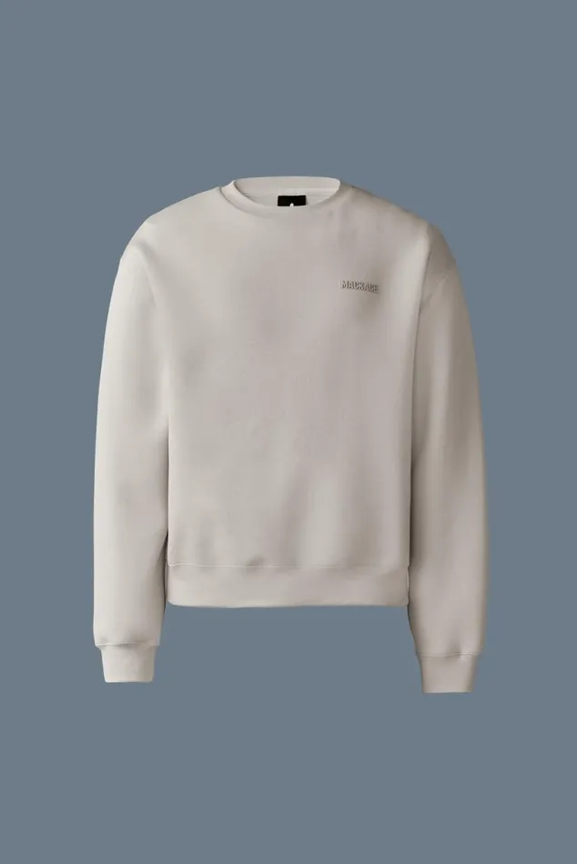 Hoodies and Tops Men Mackage JULIAN DoubleFace Jersey Sweatshirt White Hoodies and Tops Men Mackage JULIAN DoubleFace Jersey Sweatshirt White