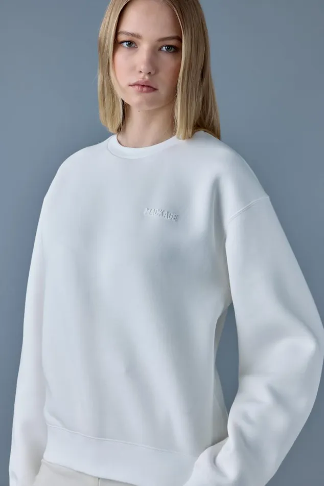 Hoodies and Tops Men Mackage JULIAN DoubleFace Jersey Sweatshirt White Hoodies and Tops Men Mackage JULIAN DoubleFace Jersey Sweatshirt White