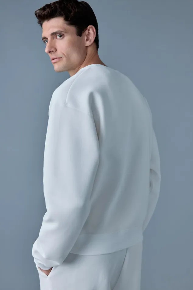 Hoodies and Tops Men Mackage JULIAN DoubleFace Jersey Sweatshirt White Hoodies and Tops Men Mackage JULIAN DoubleFace Jersey Sweatshirt White