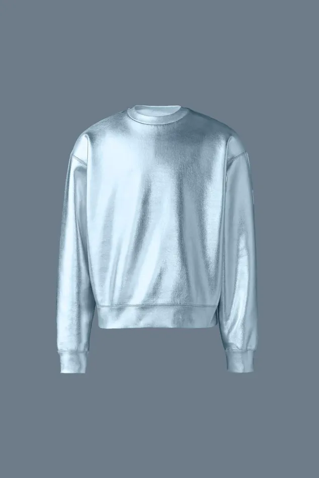 Hoodies and Tops Men Mackage JULIANM Metallic DoubleFace Jersey Sweatshirt Black