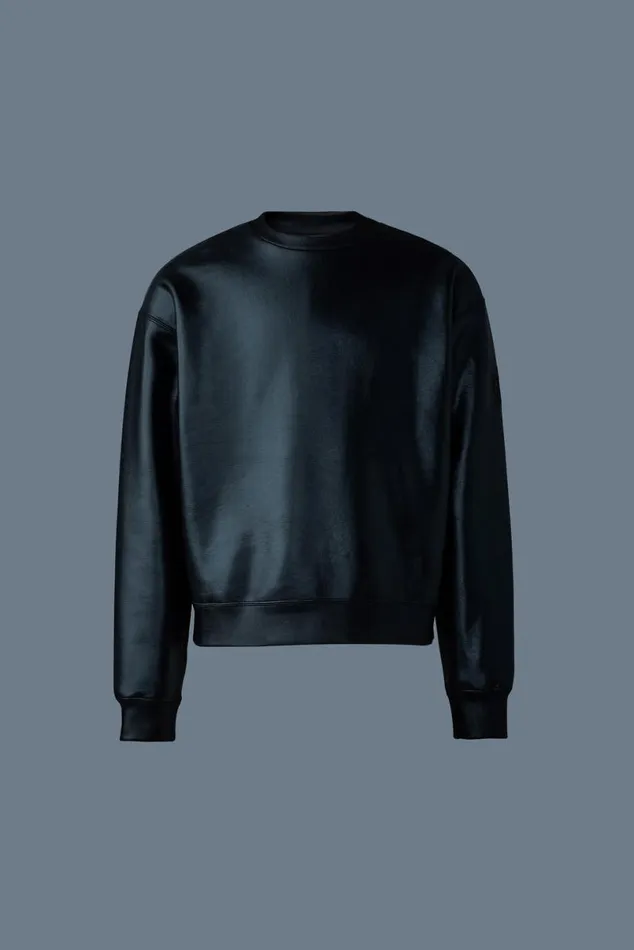 Hoodies and Tops Men Mackage JULIANM Metallic DoubleFace Jersey Sweatshirt Black
