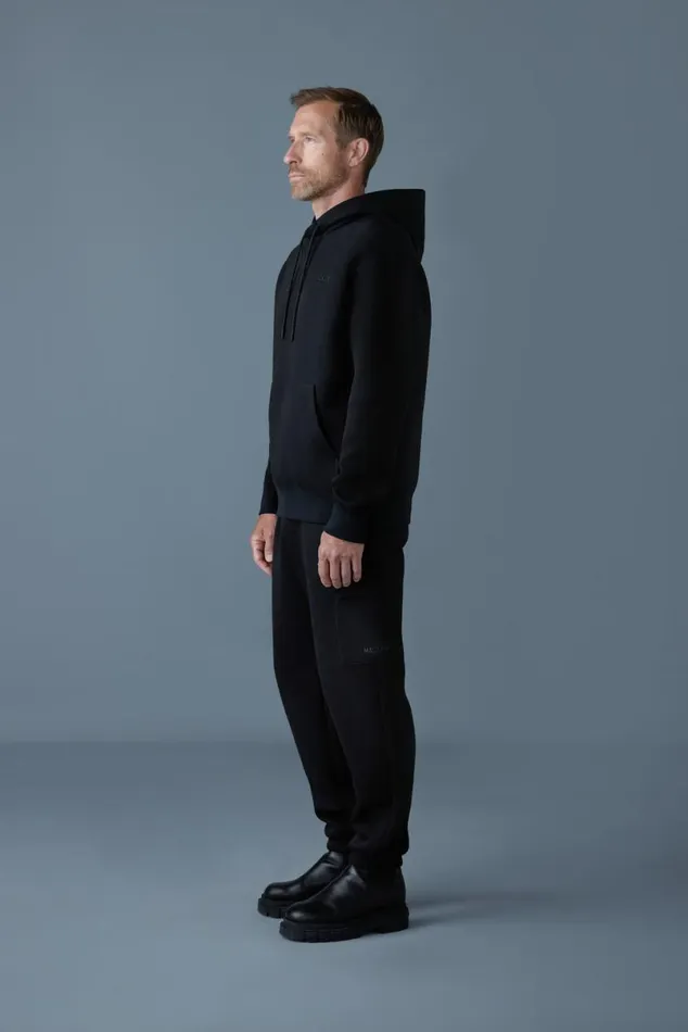 Hoodies and Tops Men Mackage KRYSTIAN Doubleface Jersey Hoodie Black