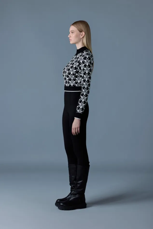 Hoodies and Tops Women Mackage LANSF Snowflake Jacquard Knit Top Mintcream Hoodies and Tops Women Mackage LANSF Snowflake Jacquard Knit Top Mintcream