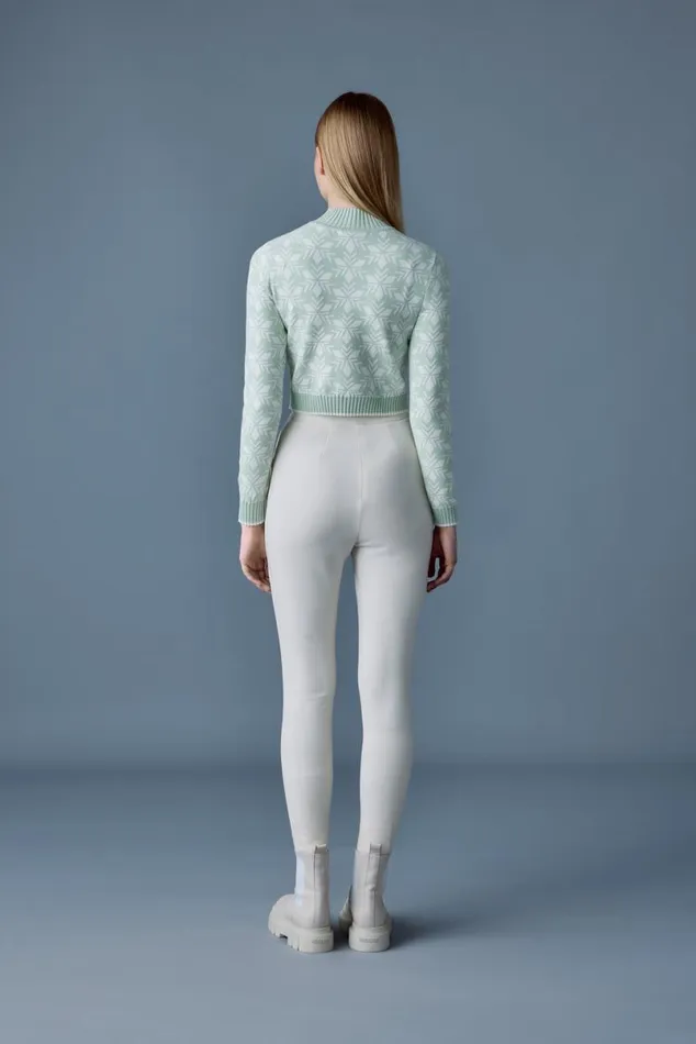 Hoodies and Tops Women Mackage LANSF Snowflake Jacquard Knit Top Mintcream Hoodies and Tops Women Mackage LANSF Snowflake Jacquard Knit Top Mintcream