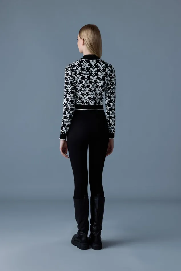 Hoodies and Tops Women Mackage LANSF Snowflake Jacquard Knit Top Mintcream Hoodies and Tops Women Mackage LANSF Snowflake Jacquard Knit Top Mintcream