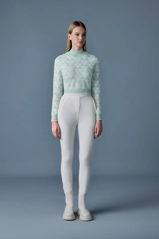Hoodies and Tops Women Mackage LANSF Snowflake Jacquard Knit Top Mintcream Hoodies and Tops Women Mackage LANSF Snowflake Jacquard Knit Top Mintcream