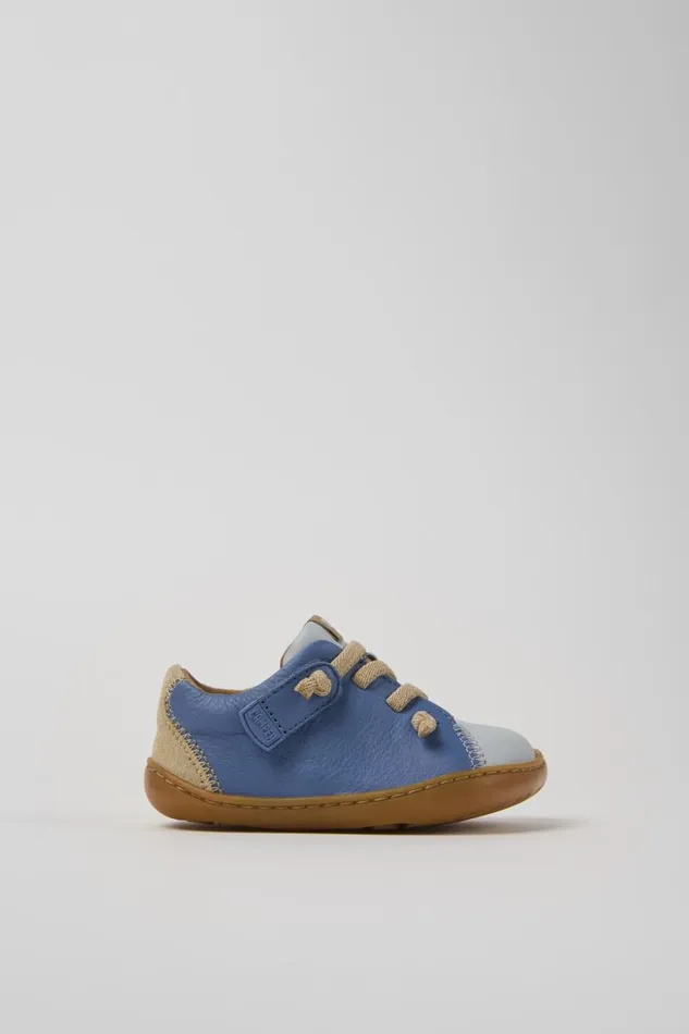 Hook And Loop Kids Camper Twins Multicolor Nubuck And Leather Shoes