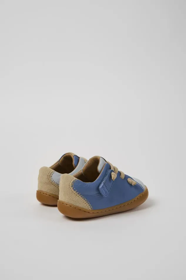 Hook And Loop Kids Camper Twins Multicolor Nubuck And Leather Shoes