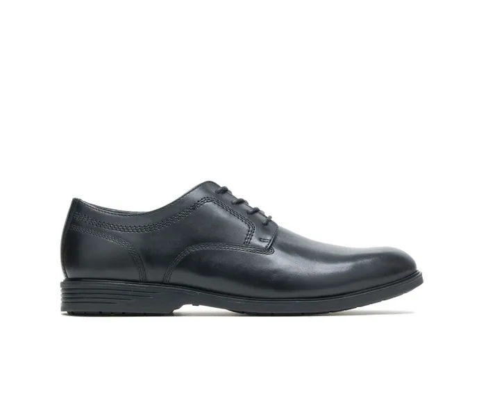 Hush Puppies Shepsky Pt Oxford Black Leather Men Oxfords