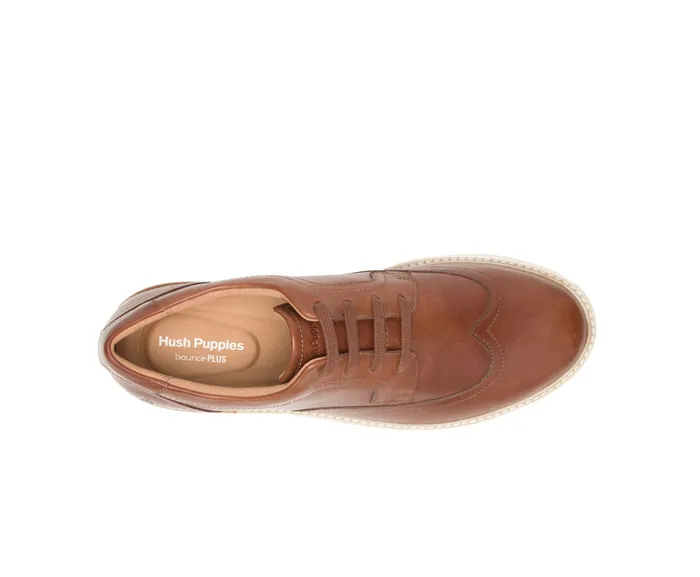 Hush Puppies Sneakers Men Heath Wingtip Oxford Cognac Leather