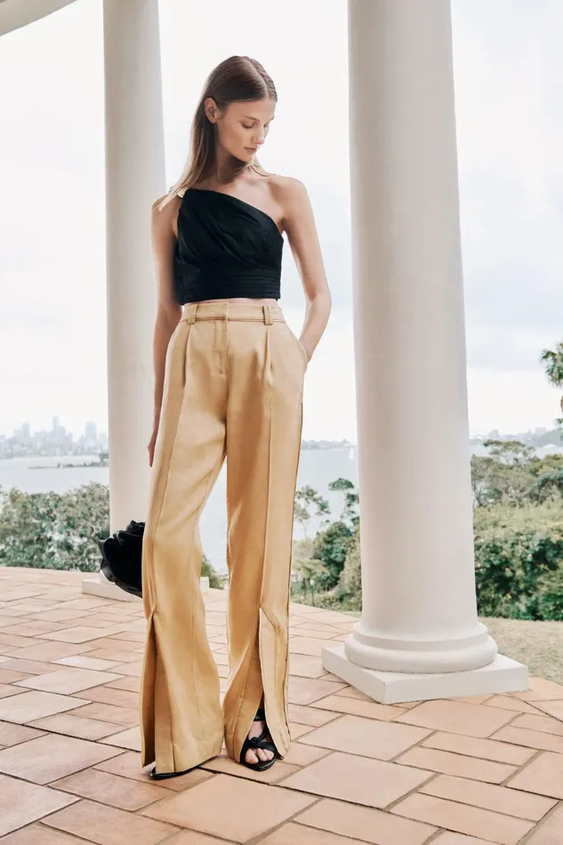 Insight Deconstructed Pant Sand Brown Women Aje Pants