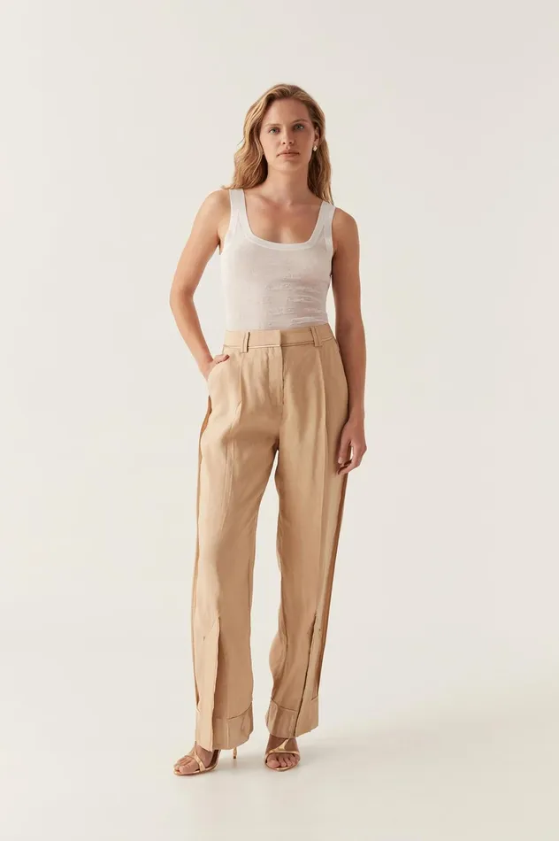 Insight Deconstructed Pant Sand Brown Women Aje Pants
