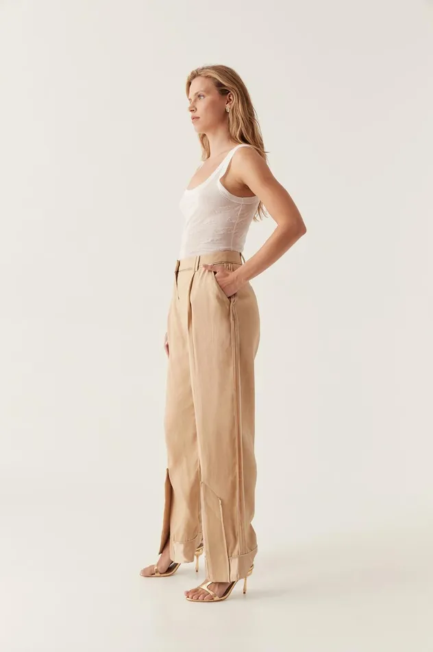Insight Deconstructed Pant Sand Brown Women Aje Pants