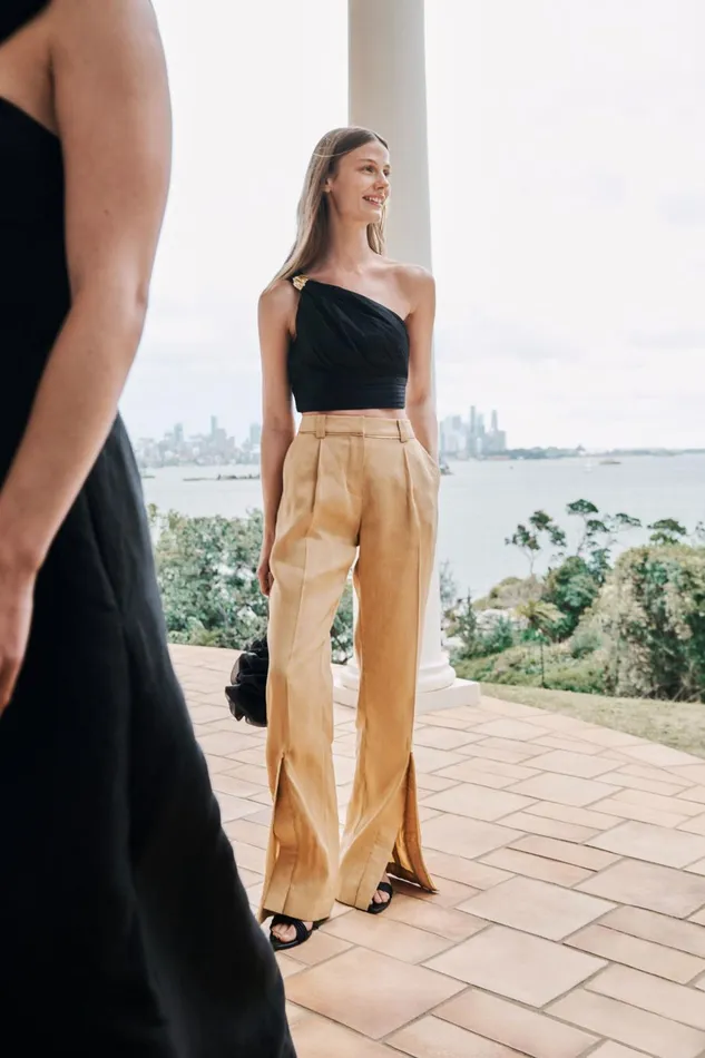 Insight Deconstructed Pant Sand Brown Women Aje Pants