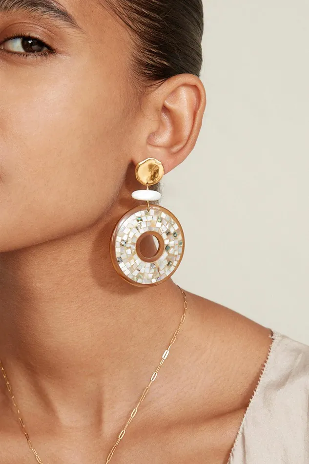 Isabella Earrings White MOP Mix Women Chan Luu Earrings