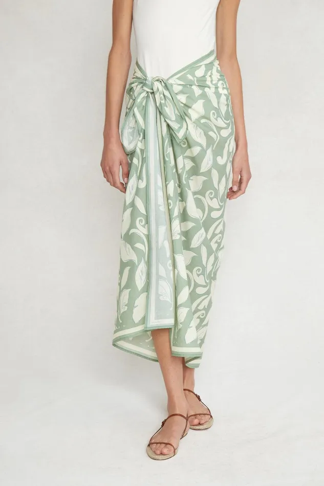 Ivy Printed Sarong Sage Women Chan Luu Bottoms