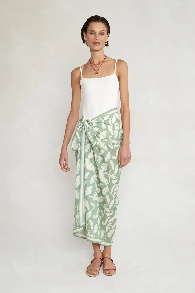 Ivy Printed Sarong Sage Women Chan Luu Bottoms