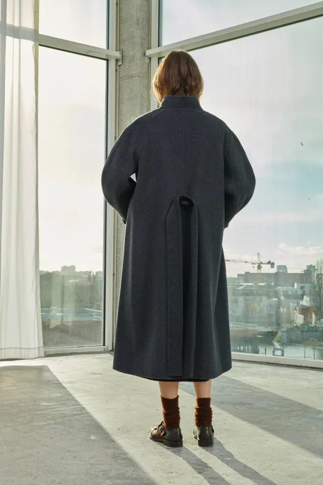 Jackets and Coats Women Soeur VANCOUVER COAT Dark Mottled Grey