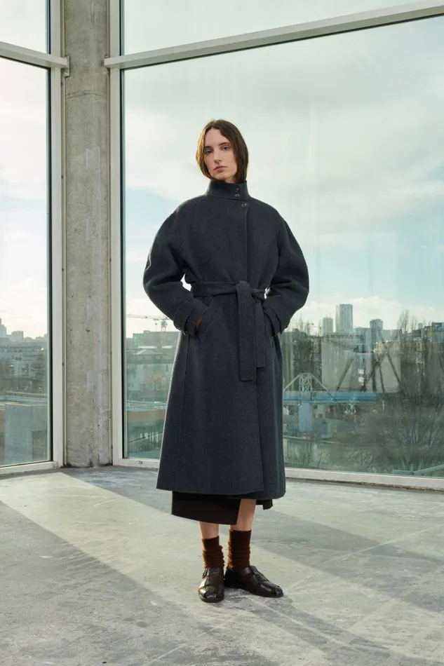 Jackets and Coats Women Soeur VANCOUVER COAT Dark Mottled Grey
