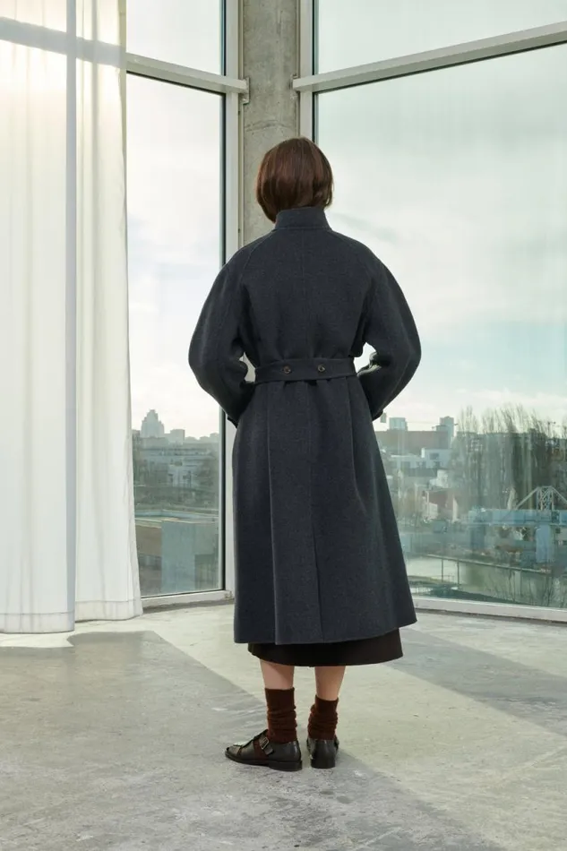 Jackets and Coats Women Soeur VANCOUVER COAT Dark Mottled Grey