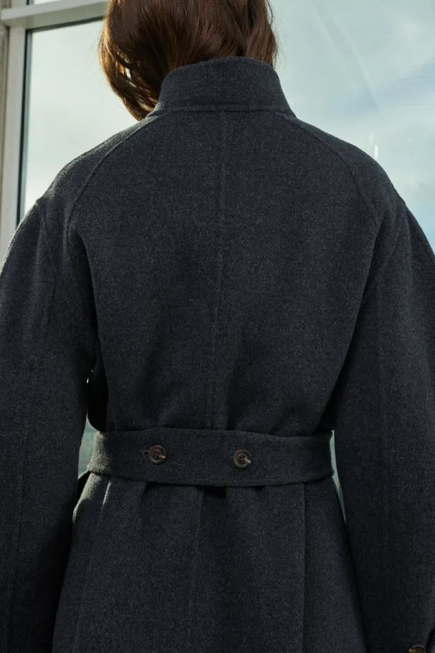 Jackets and Coats Women Soeur VANCOUVER COAT Dark Mottled Grey