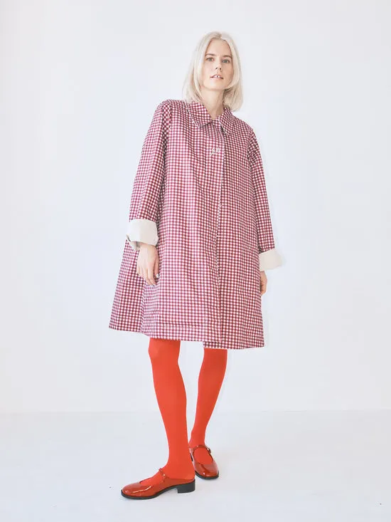 Jackets Outerwear Mercedes Bow Reversible Trench Gingham U0026 Ecru 8211 Lisa Says Gah Women