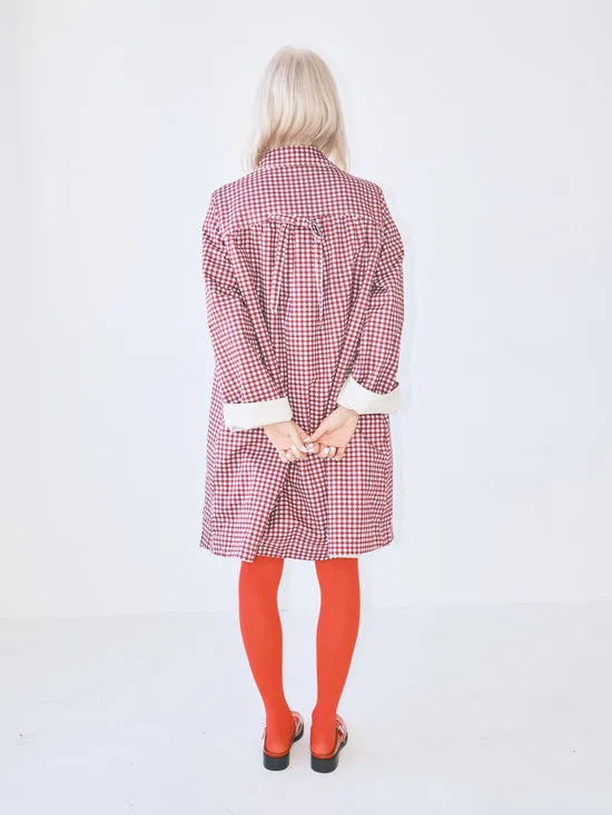 Jackets Outerwear Mercedes Bow Reversible Trench Gingham U0026 Ecru 8211 Lisa Says Gah Women