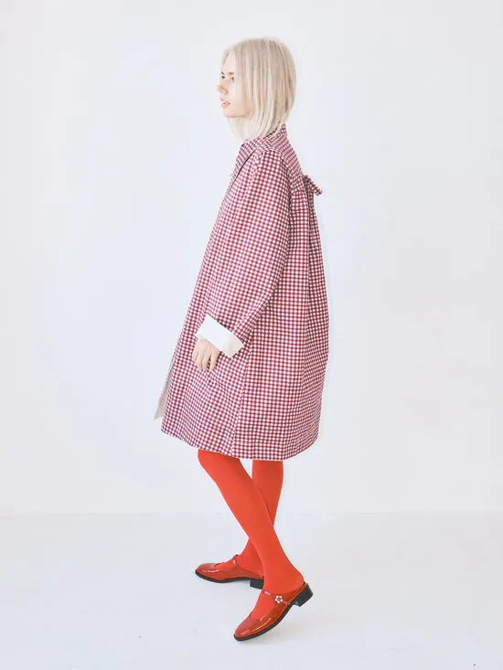 Jackets Outerwear Mercedes Bow Reversible Trench Gingham U0026 Ecru 8211 Lisa Says Gah Women