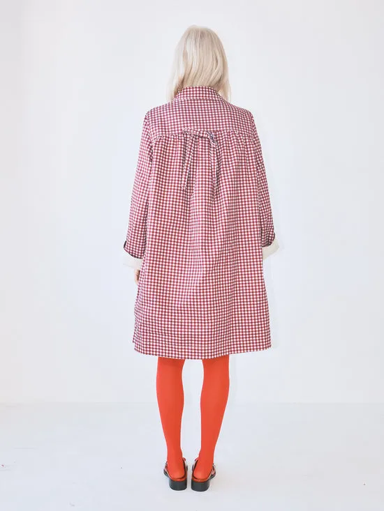 Jackets Outerwear Mercedes Bow Reversible Trench Gingham U0026 Ecru 8211 Lisa Says Gah Women