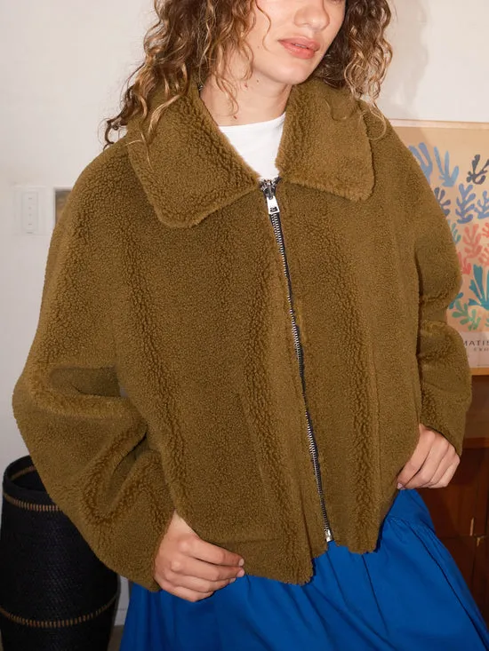 Jackets Outerwear Women Lisa Says Gah Vera Shearling Aviator Jacket Black Avocado