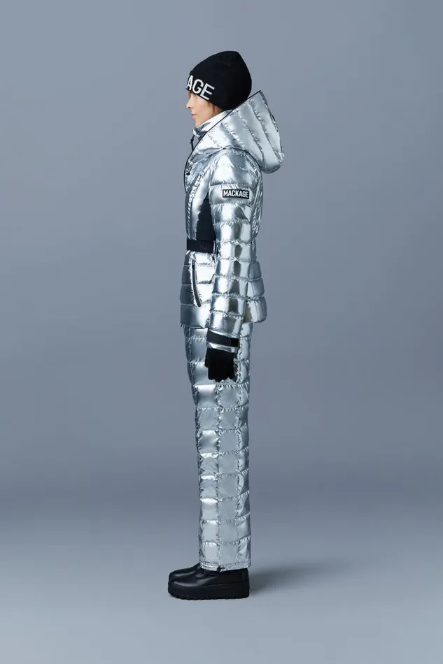 Jackets Women Mackage ELITA Metallic Light Down Ski Jacket With Removable Hood Silver Jackets Women Mackage ELITA Metallic Light Down Ski Jacket With Removable Hood Silver