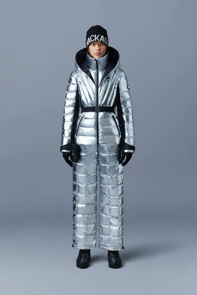 Jackets Women Mackage ELITA Metallic Light Down Ski Jacket With Removable Hood Silver Jackets Women Mackage ELITA Metallic Light Down Ski Jacket With Removable Hood Silver