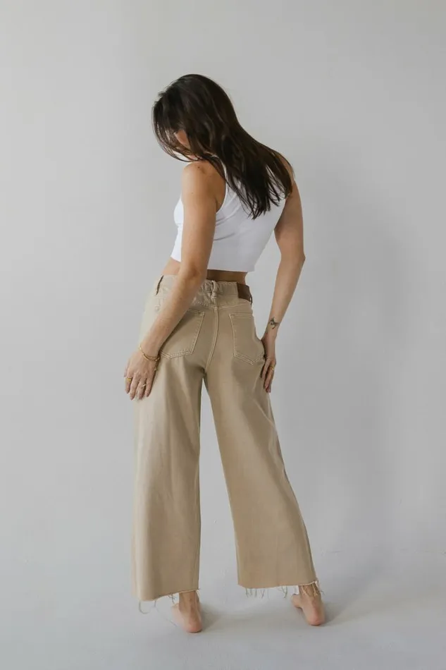 Janice Wide Leg Jeans Khaki Women Bohme Denim