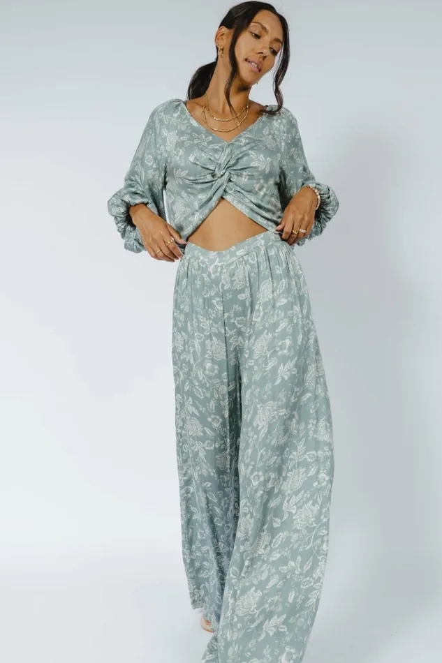 Jayne Cropped Blouse 8211 FINAL SALE Sage Women Bohme Tops