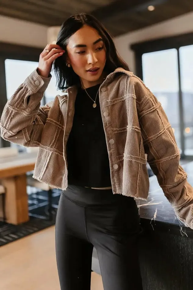 Jenna Corduroy Jacket Tan Women Bohme Outerwear