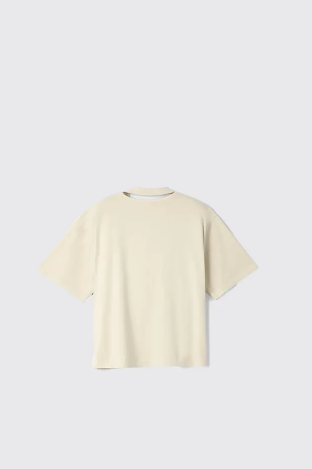 Jersey Women Camper TShirt Beige Organic Cotton TShirt Jersey Women Camper TShirt Beige Organic Cotton TShirt