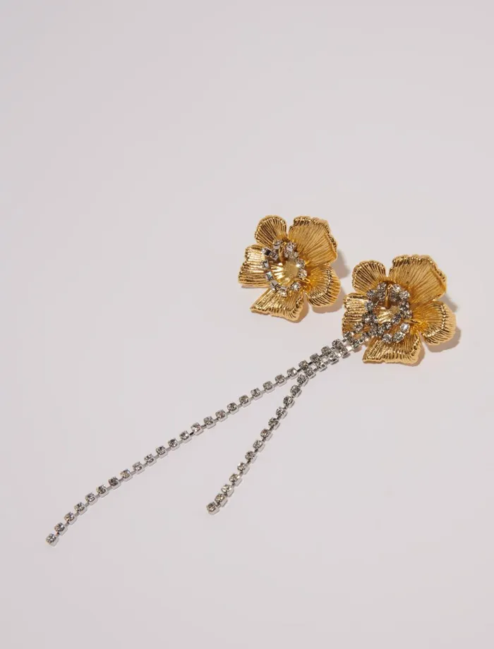 Jewelry Women Maje Flower Earrings Gold