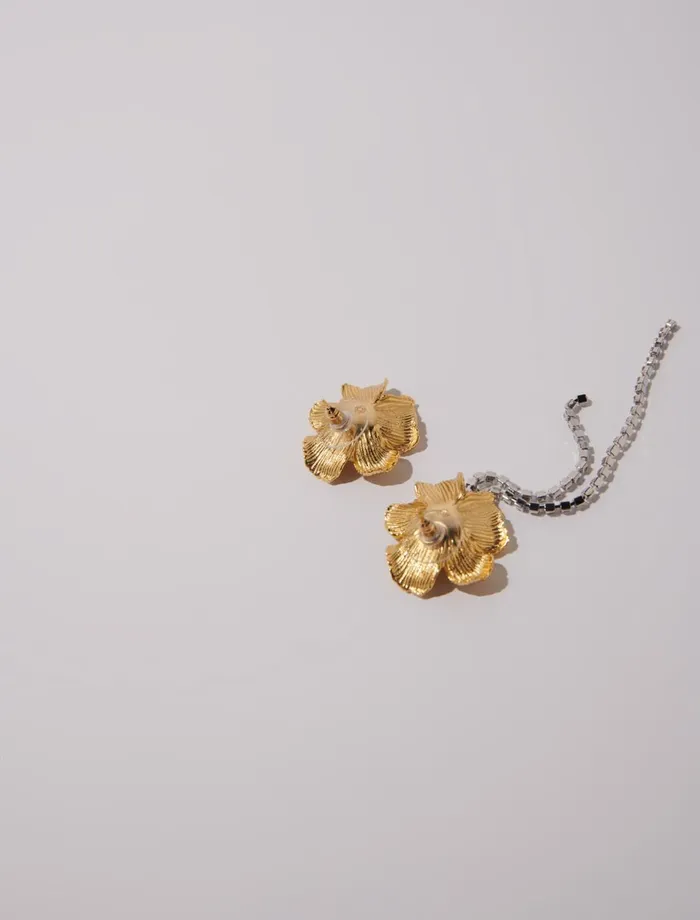 Jewelry Women Maje Flower Earrings Gold