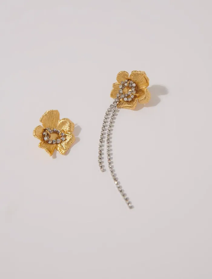 Jewelry Women Maje Flower Earrings Gold