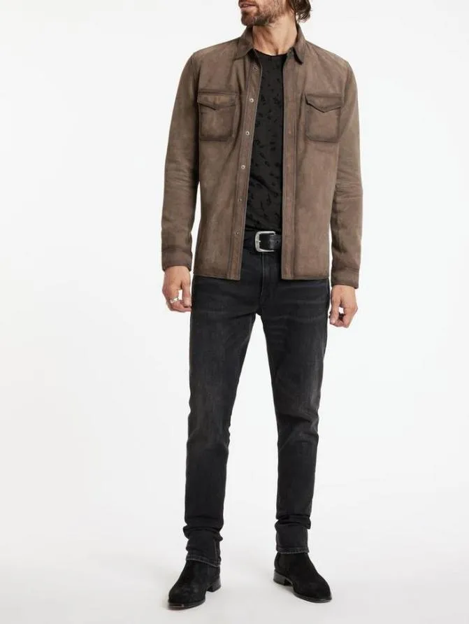JOSE CREWNECK Wood Brown Clothing John Varvatos TShirts