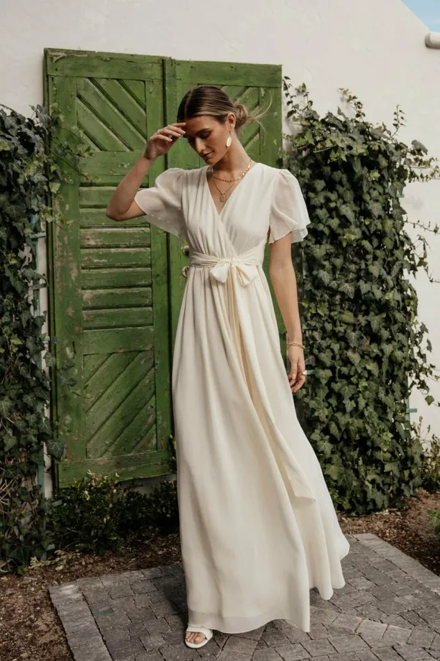 Josie Maxi Dress In Cream 8211 FINAL SALE Cream Women Bohme Dresses