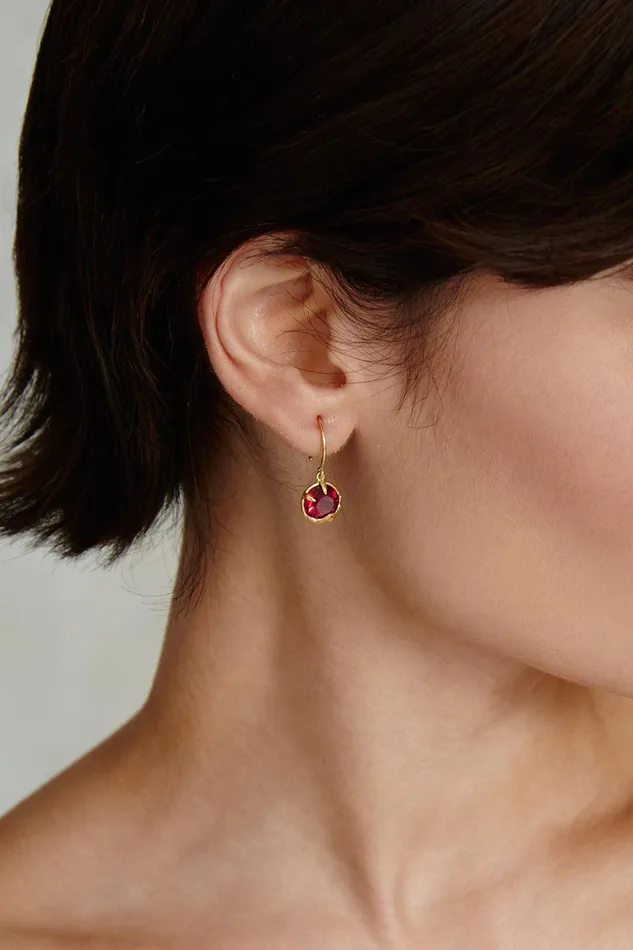 July Birthstone Earrings Ruby Crystal Women Chan Luu Earrings