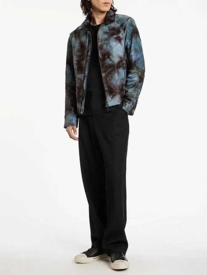 JUNIUS JACKET Blue Multi Clothing John Varvatos Leather Jackets