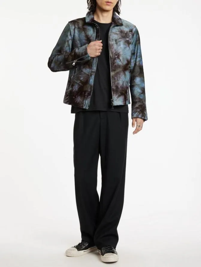 JUNIUS JACKET Blue Multi Clothing John Varvatos Leather Jackets