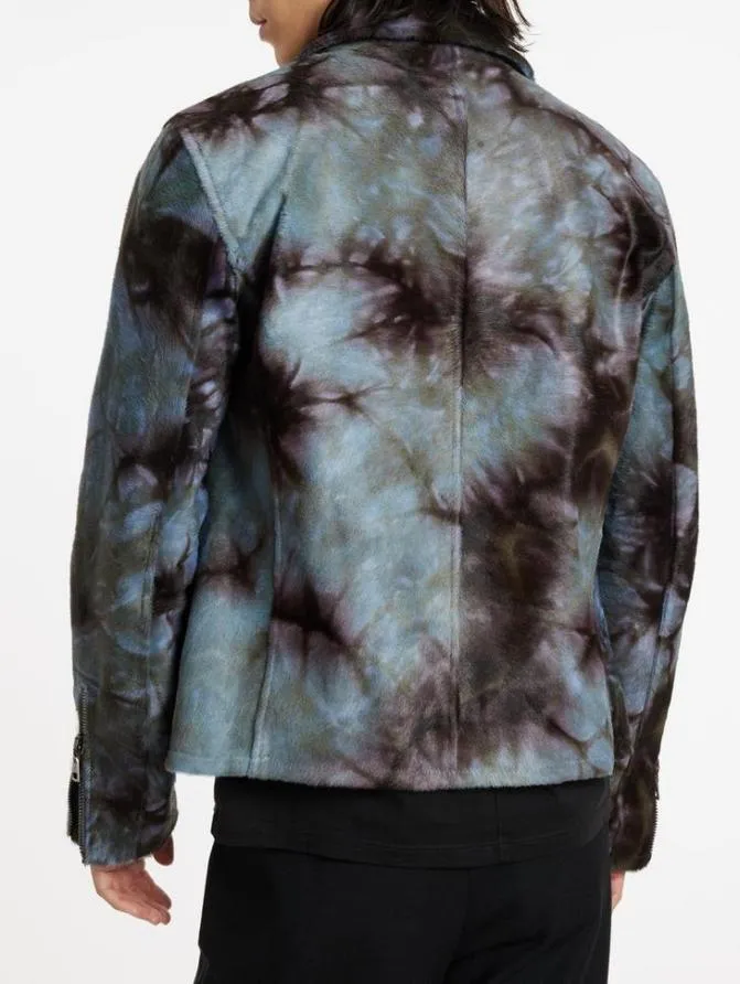 JUNIUS JACKET Blue Multi Clothing John Varvatos Leather Jackets